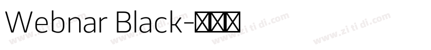 Webnar Black字体转换
